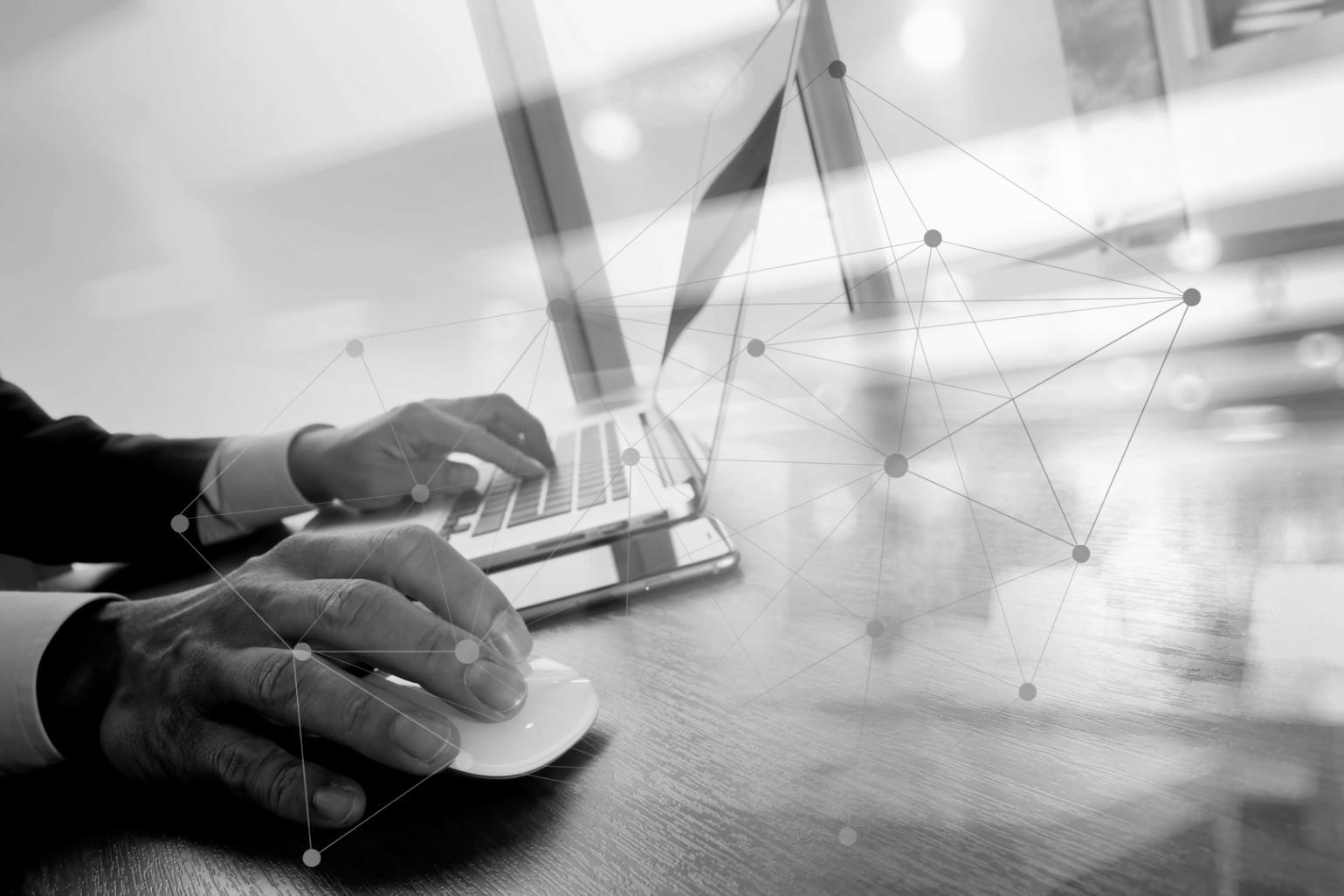 Professional team workspace with advanced technology and development tools